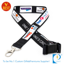 Günstige Customized Logo Dye Sublimation gedruckt Lanyard aus China in hoher Qualität